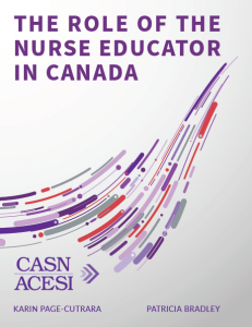 The role of the nurse educator in Canada